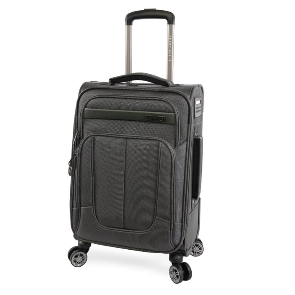 Perry Ellis Charleston Lightweight Spinner Carry-On Luggage, Dark Charcoal